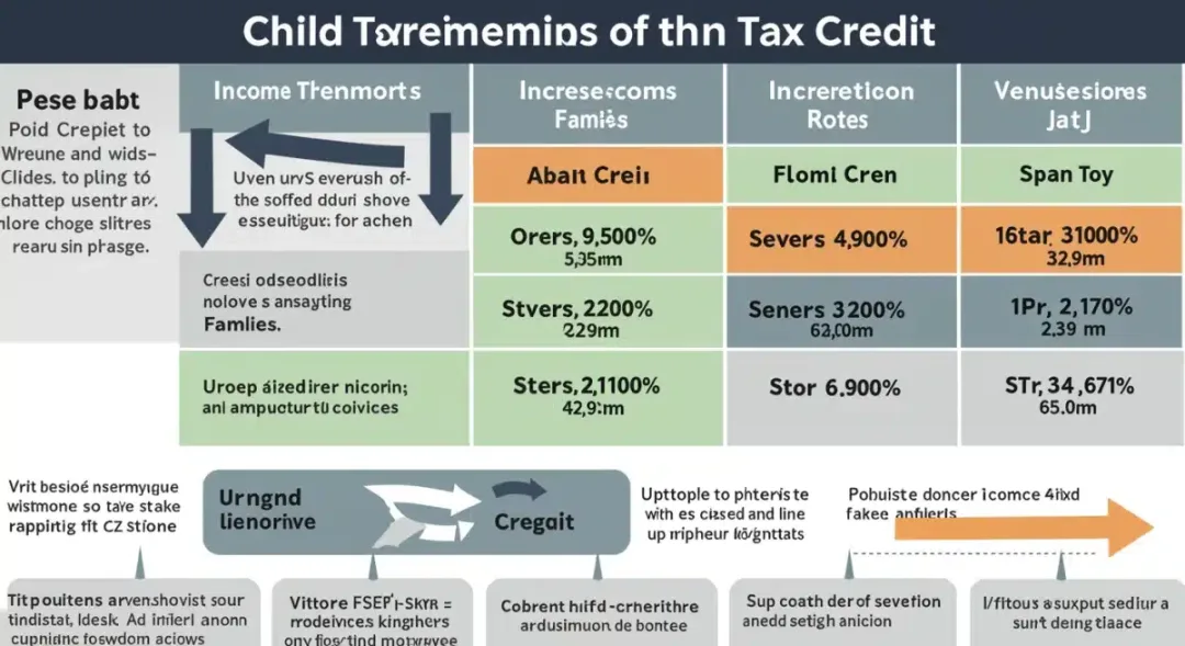 Infographic showing Child Tax Credit income thresholds and benefit amounts.