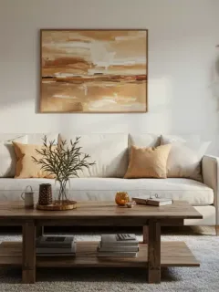 Stylish living room with affordable decor elements and natural light