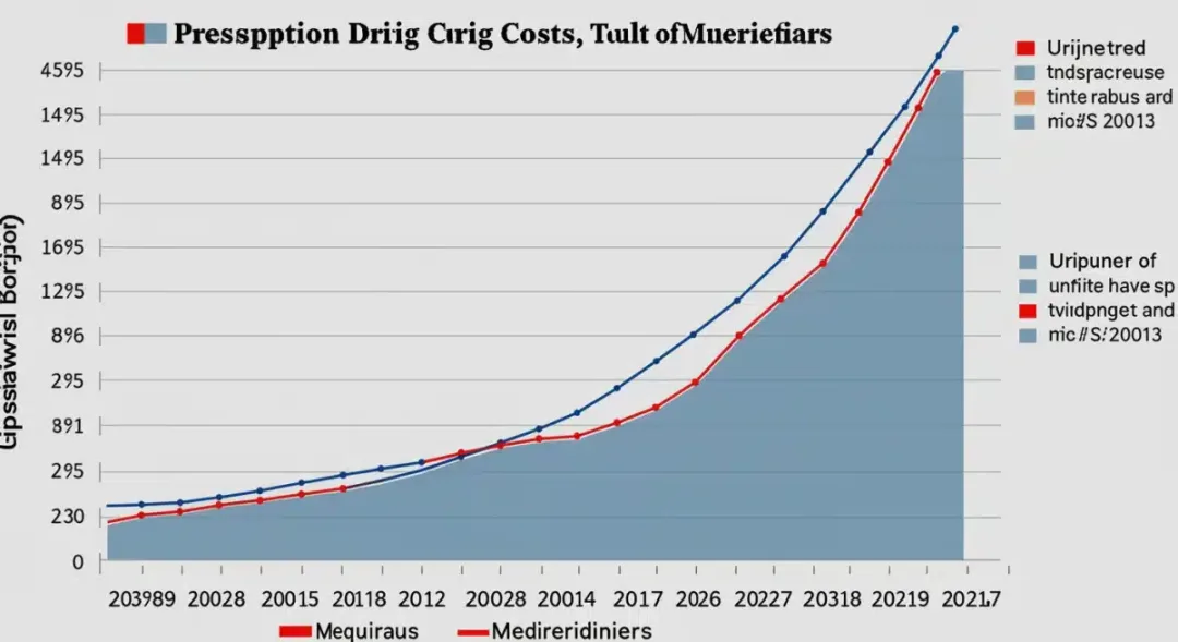Graph illustrating declining prescription drug costs for Medicare beneficiaries
