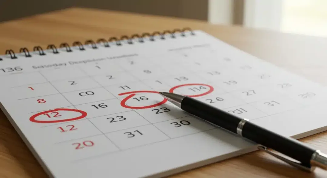 Calendar highlighting important federal grant application deadlines