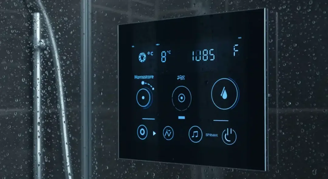 Smart shower system with digital controls and chromatherapy