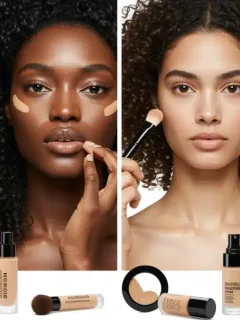 Diverse women applying foundation, showcasing perfect shade matching techniques.