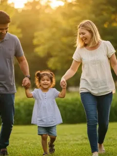 Family enjoying outdoor time together celebrating new paid family leave law
